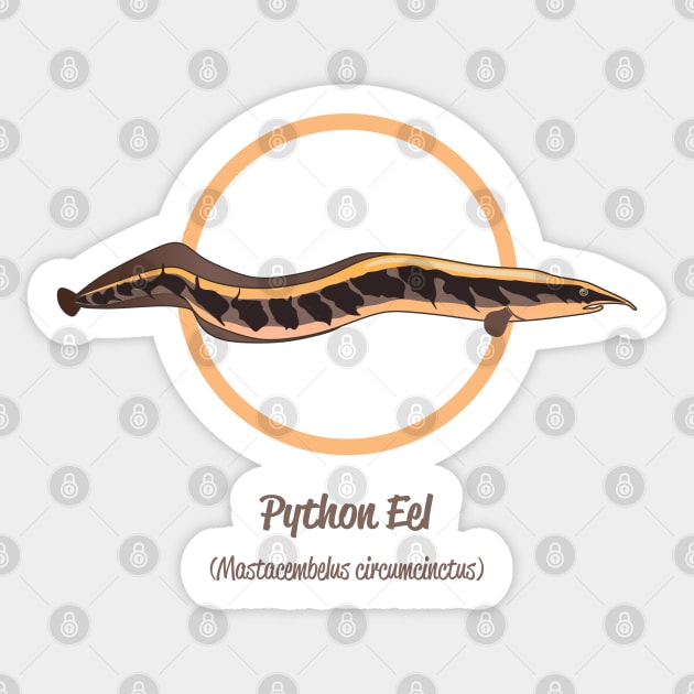 Python Eel Sticker by Reefhorse